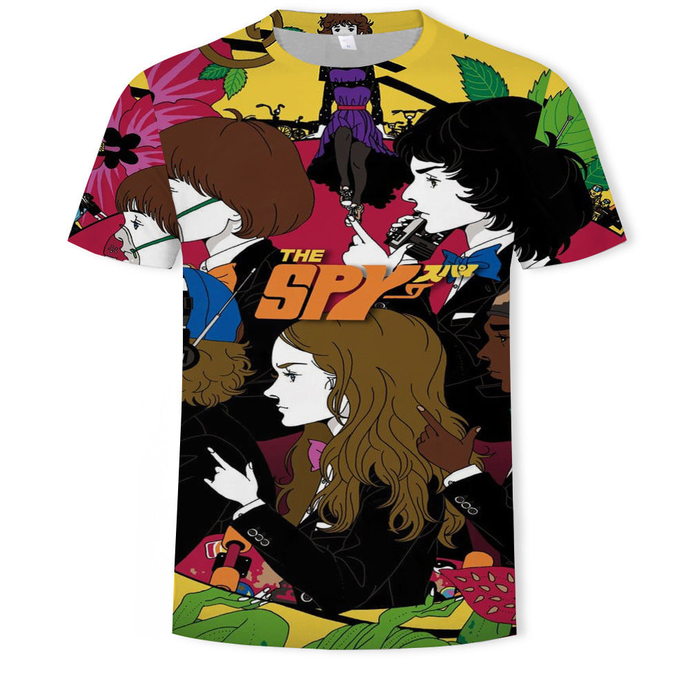 Mens Digital Print Crew Neck T-shirt