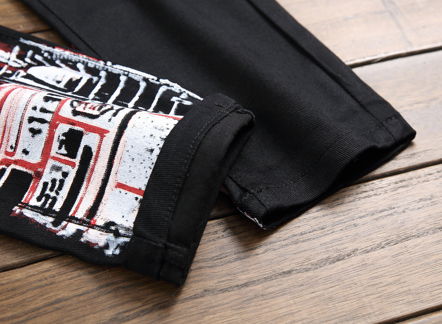 Placket Graphic Mens Jeans