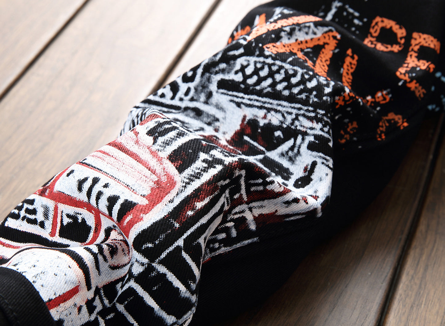 Placket Graphic Mens Jeans