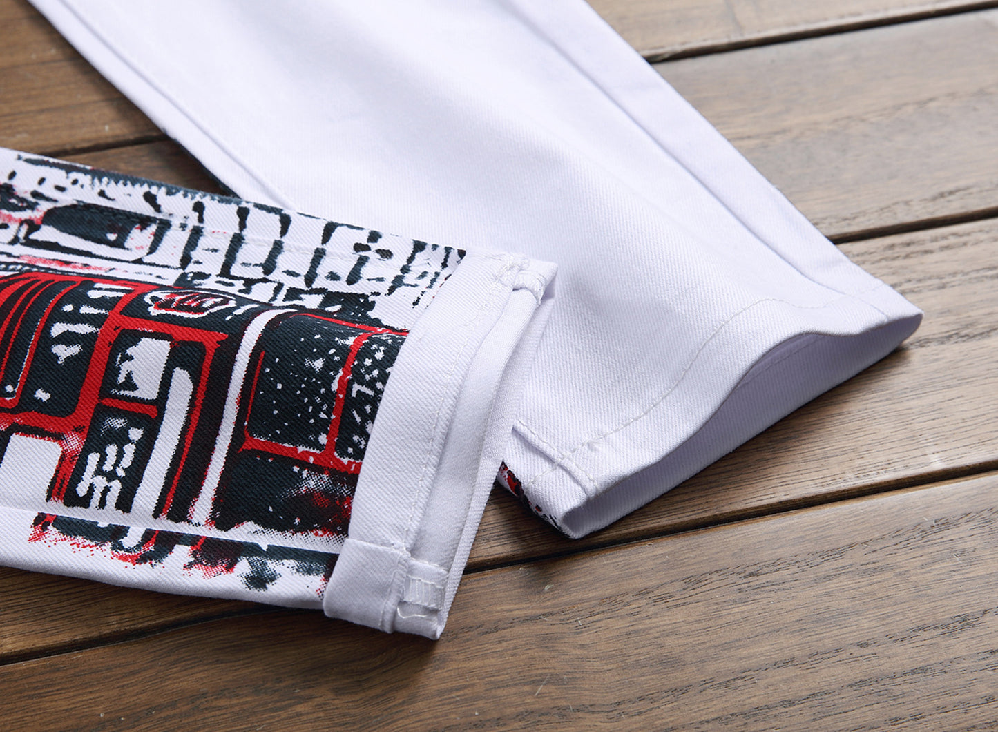 Placket Graphic Mens Jeans