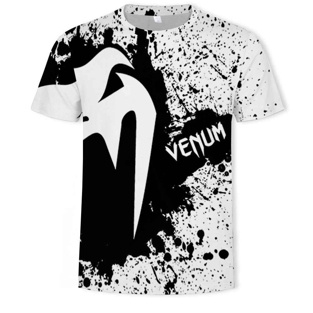 Mens Digital Print Crew Neck T-shirt