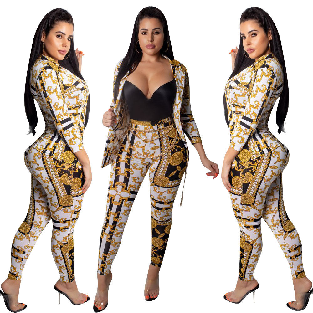 European and American women's 2-piece set