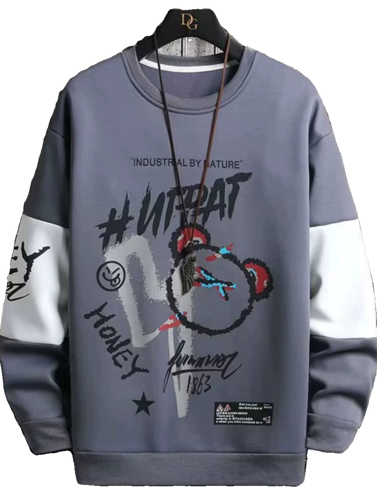 Trendy Casual Long Sleeves Plus Size Outwear round Neck Sweatshirt