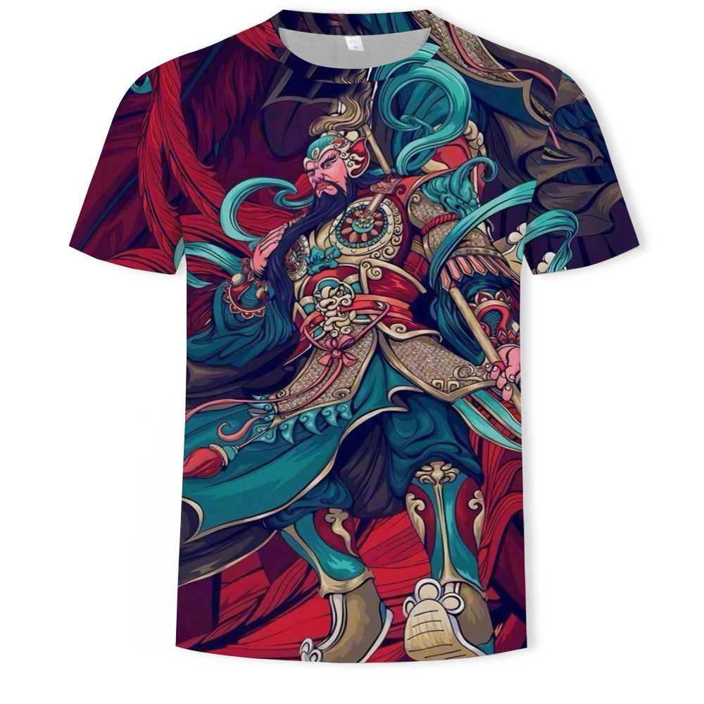Mens Digital Print Crew Neck T-shirt