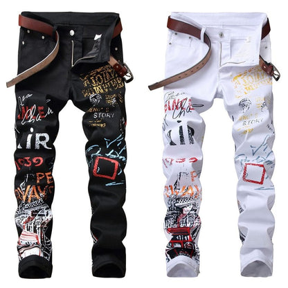 Placket Graphic Mens Jeans