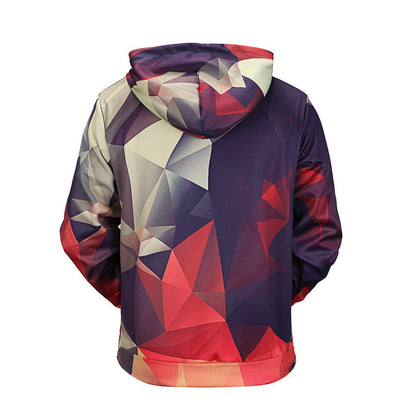 Pocket Hooded Hip-hop Pullover Men's Fashion Autumn And Winter Hoodie Digital Printing